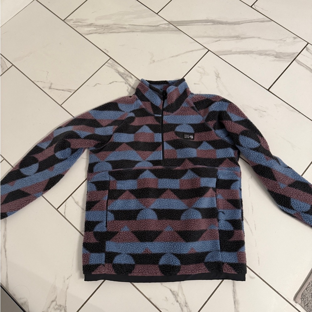Mountain Hardwear Women’s  1/4 Zip Fleece  - Black and Blue